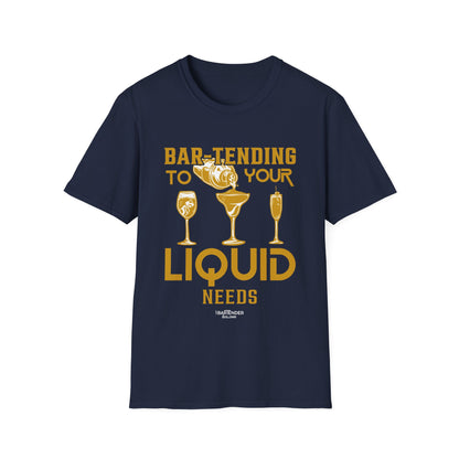 "Bartending to your liquid needs" Men's Bartender Softstyle T-Shirt