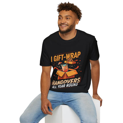 "I Gift-Wrap Hangovers All Year Round" Unisex Softstyle T-Shirt