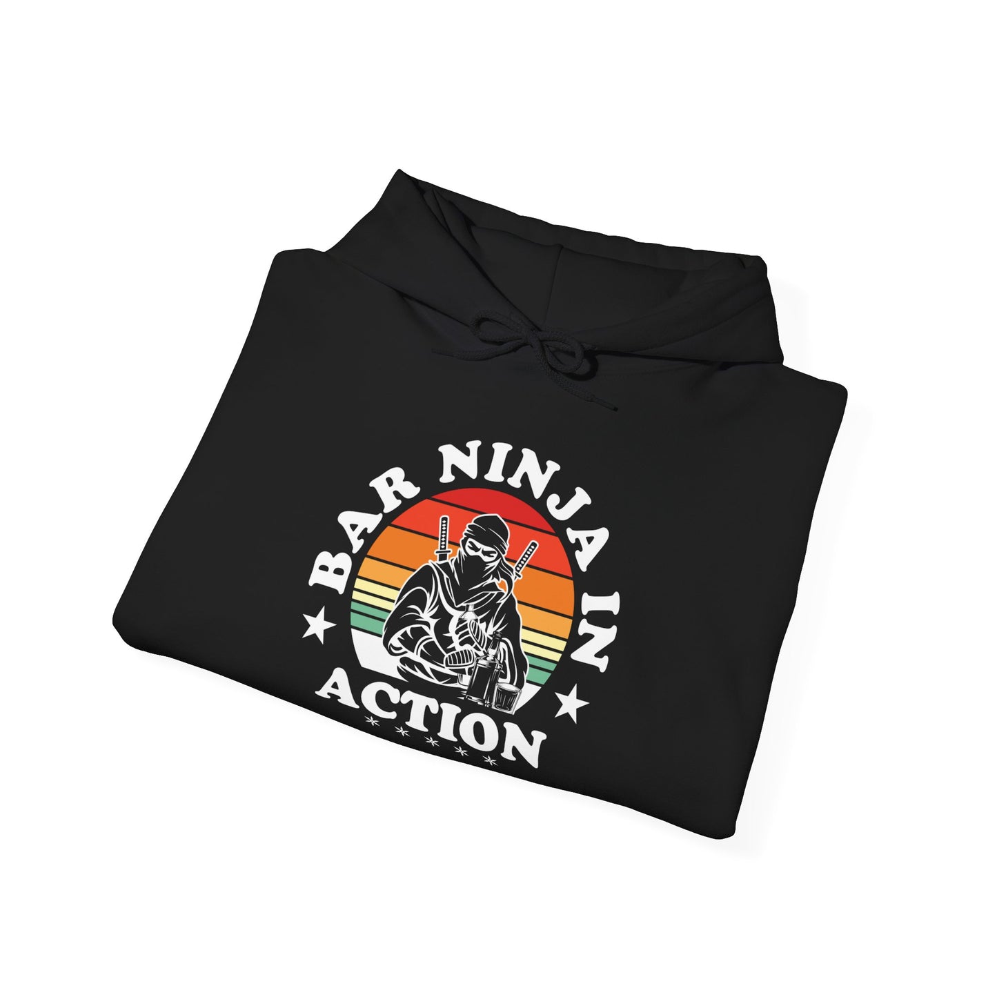 "bar ninja in action" Bartender Hooded Sweatshirt