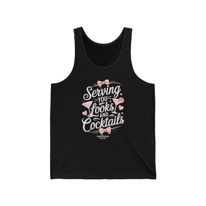 "Serving you looks and cocktails" Men’s Bartender Tank Top