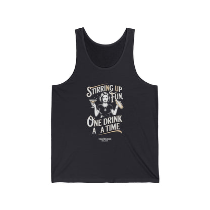 "Stirring up fun one drink at a time" Men’s Bartender Tank Top