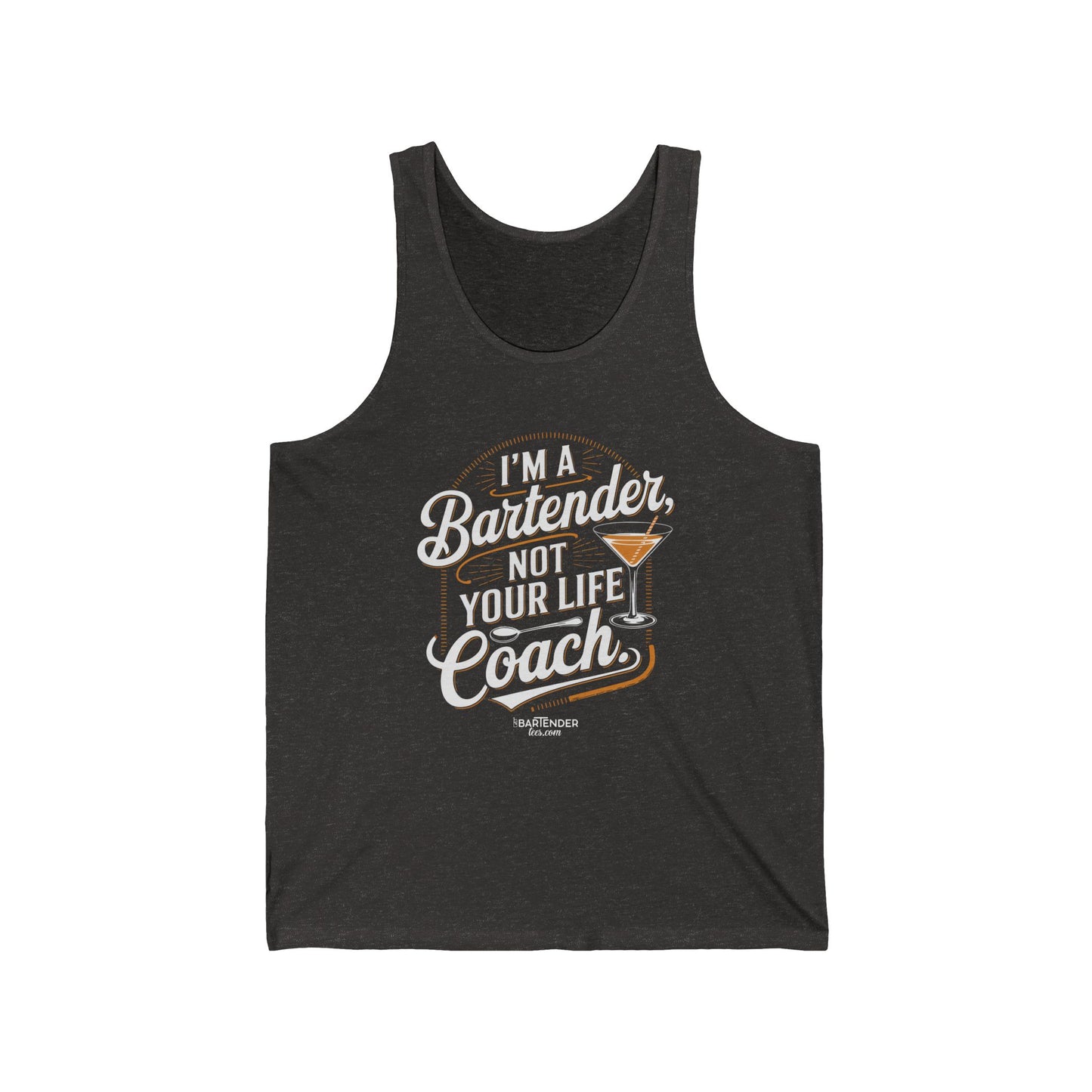 "Im a bartender not a life coach" Men’s Bartender Tank Top