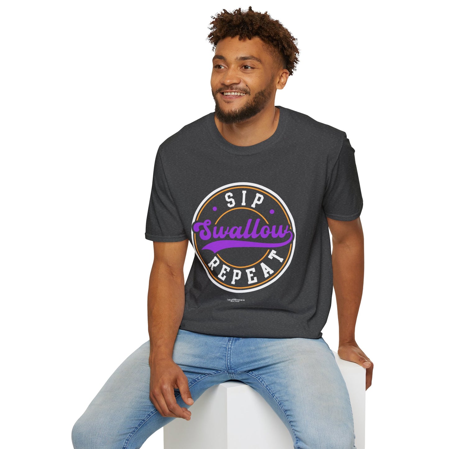 "Sip Swallow Repeat" Men's Bartender Tee