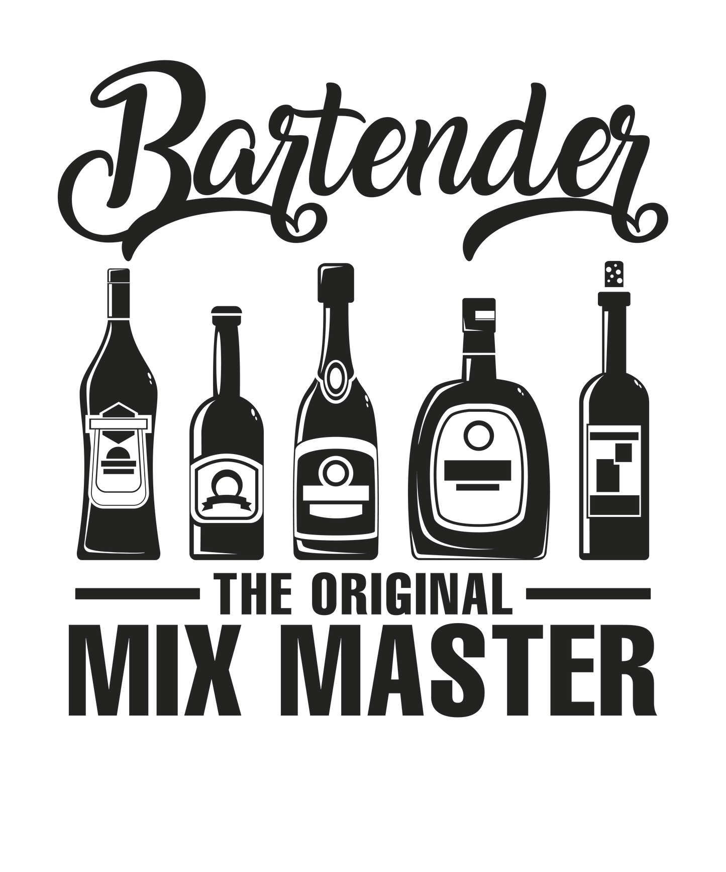 "Bartender the Original Mix Master" Men's Bartender Tee