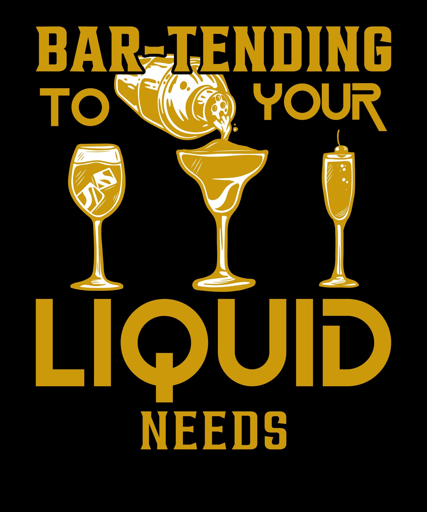 "Bar-Tending to Your Liquid Needs" Bartender Hoodie