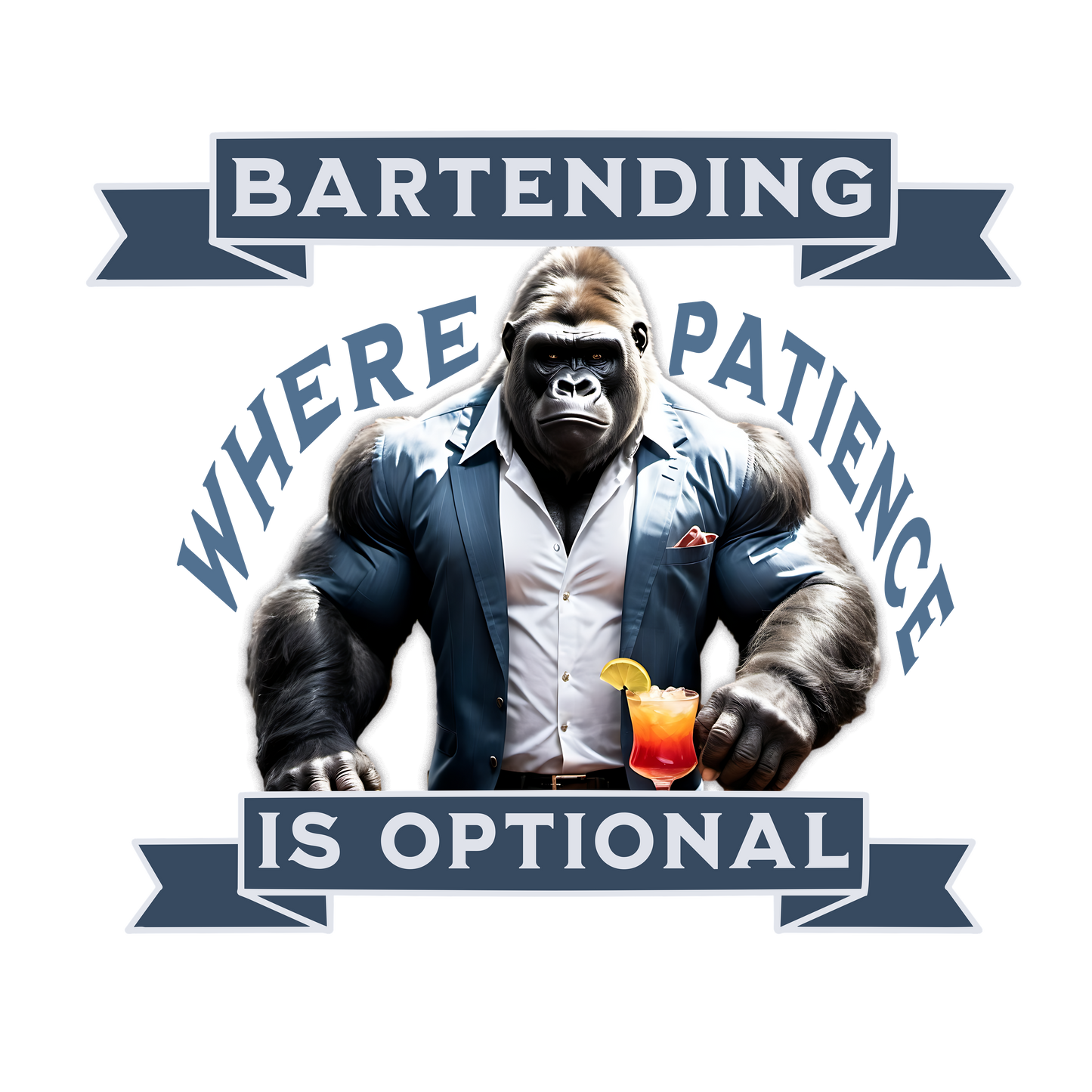 "Bartending: Where Patience is Optional" Men's Bartender Tee