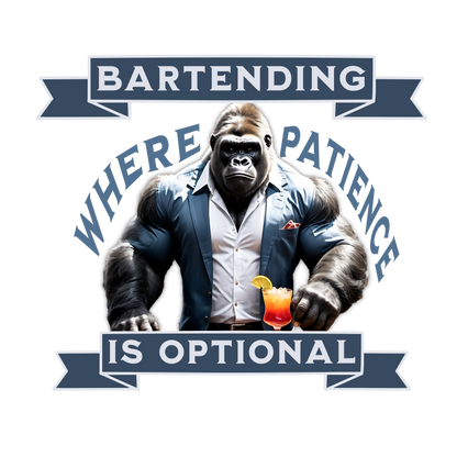 "Bartending: Where Patience is Optional" Men's Bartender Tee