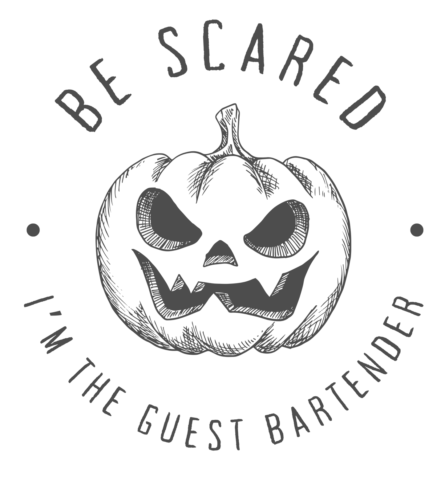 "Be Scared, I’m the Guest Bartender" Bartender Halloween Tee