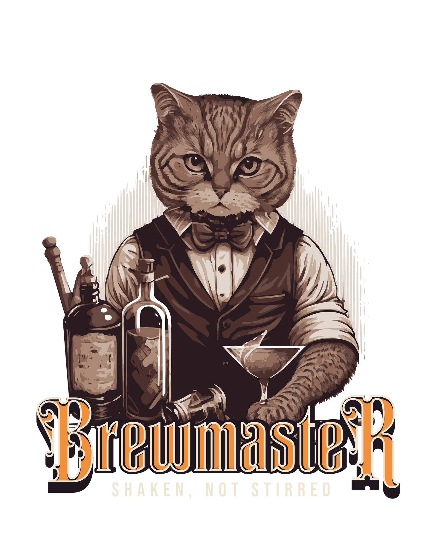 "Brewmaster Shaken, Not Stirred" Bartender Men's Tee