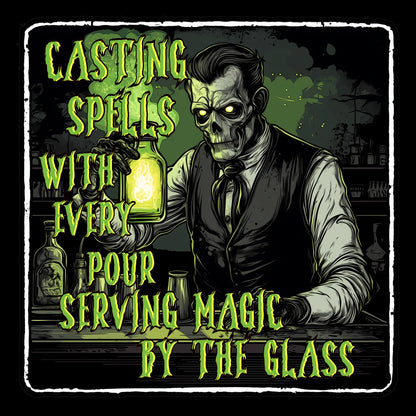 "Casting Spells with Every Pour, Serving Magic by the Glass" Softstyle T-Shirt