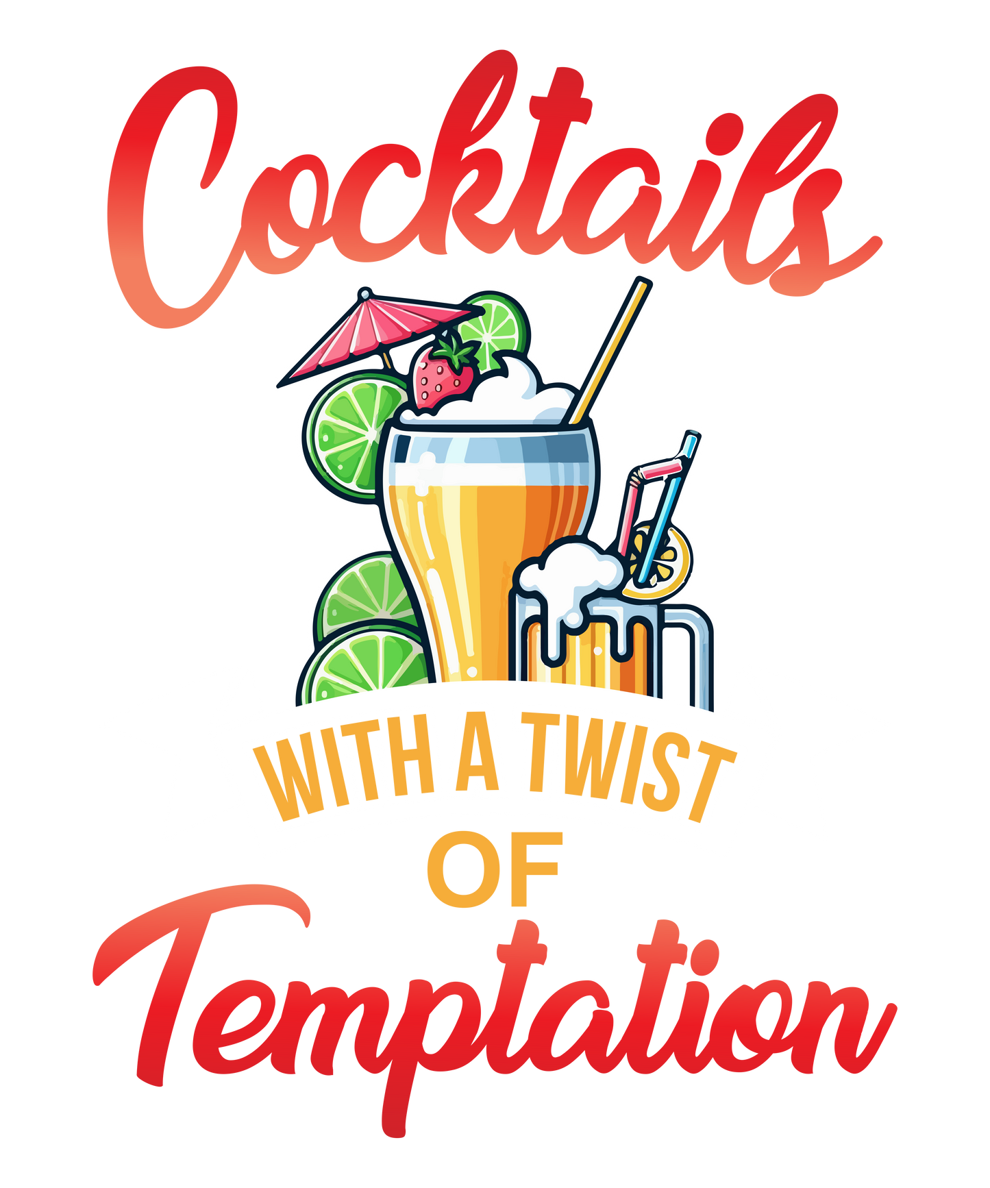 "Cocktails with a Twist of Temptation" Women's Tank Top