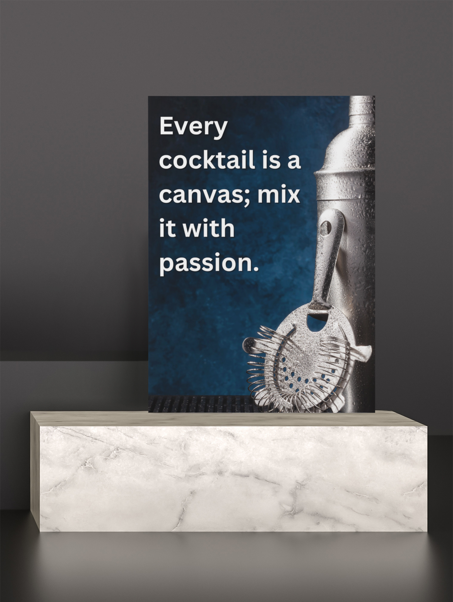 "Every Cocktail is a Canvas" - 30" x 40" Canvas Art