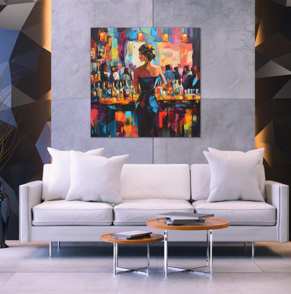 "Reflections in Blue" Canvas Art