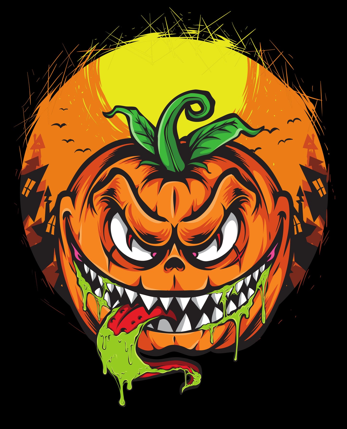 "Wicked Pumpkin" Halloween Bartender Tee