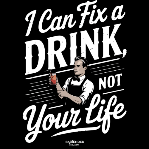 "I Can Fix a Drink, Not Your Life" Unisex Softstyle T-Shirt