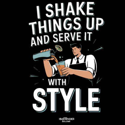 "I Shake Things Up and Serve It with Style" Unisex Softstyle T-Shirt