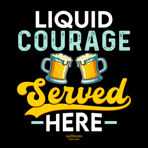 "Liquid Courage Served Here" Unisex Softstyle T-Shirt