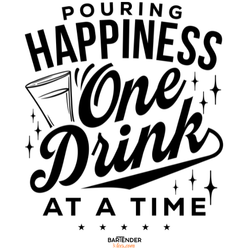 "Pouring Happiness One Drink at a Time" Men's Bartender Tee