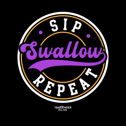 "Sip Swallow Repeat" Men's Bartender Tee