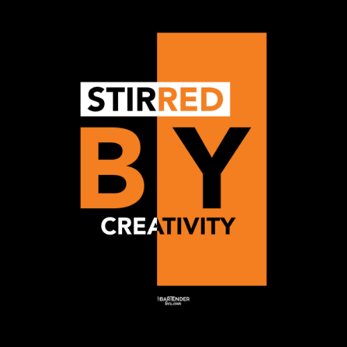 "Stirred by Creativity" Men's Bartender Tee