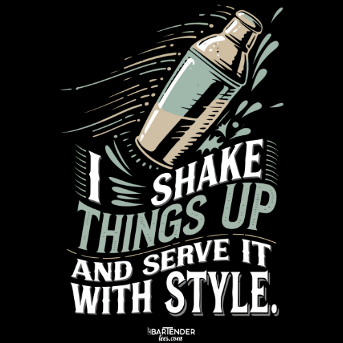 "I Shake Things Up and Serve It with Style" Unisex Softstyle T-Shirt