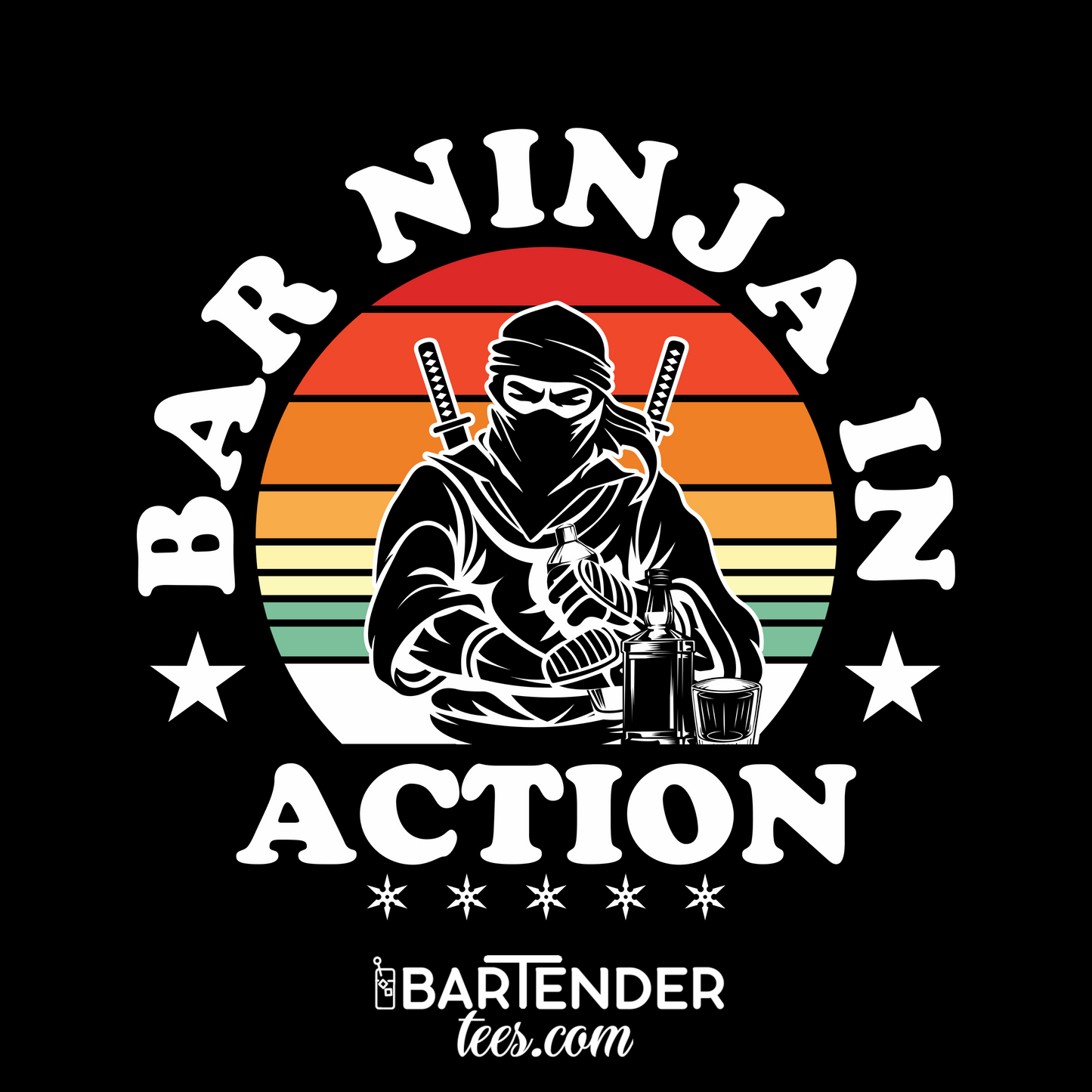 "Bar Ninja in Action" Softstyle T-Shirt