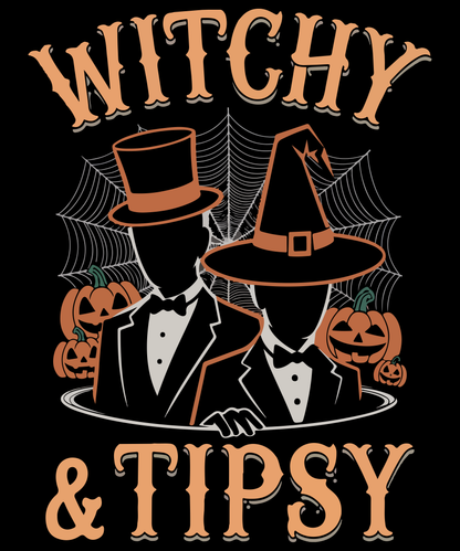 "Witchy & Tipsy" Bartender Halloween Tee