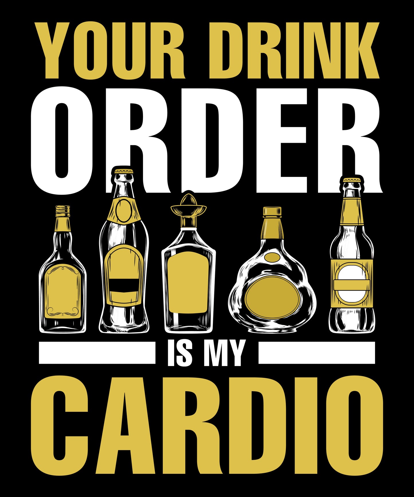 "Your Drink Order is my Cardio" Men's Bartender Tee