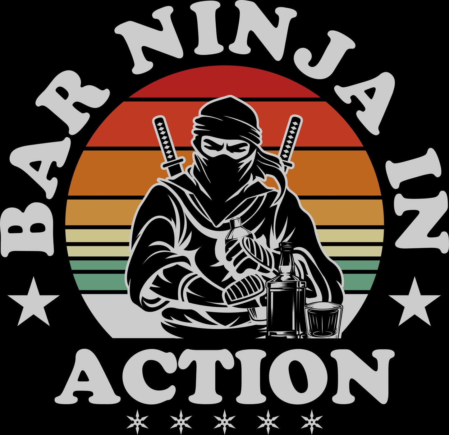 "Bar Ninja in Action" Bartender Sweatshirt