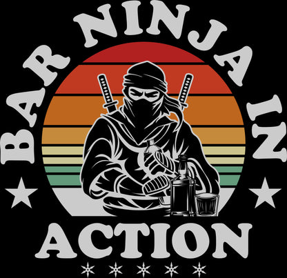 "Bar Ninja in Action" Bartender Sweatshirt