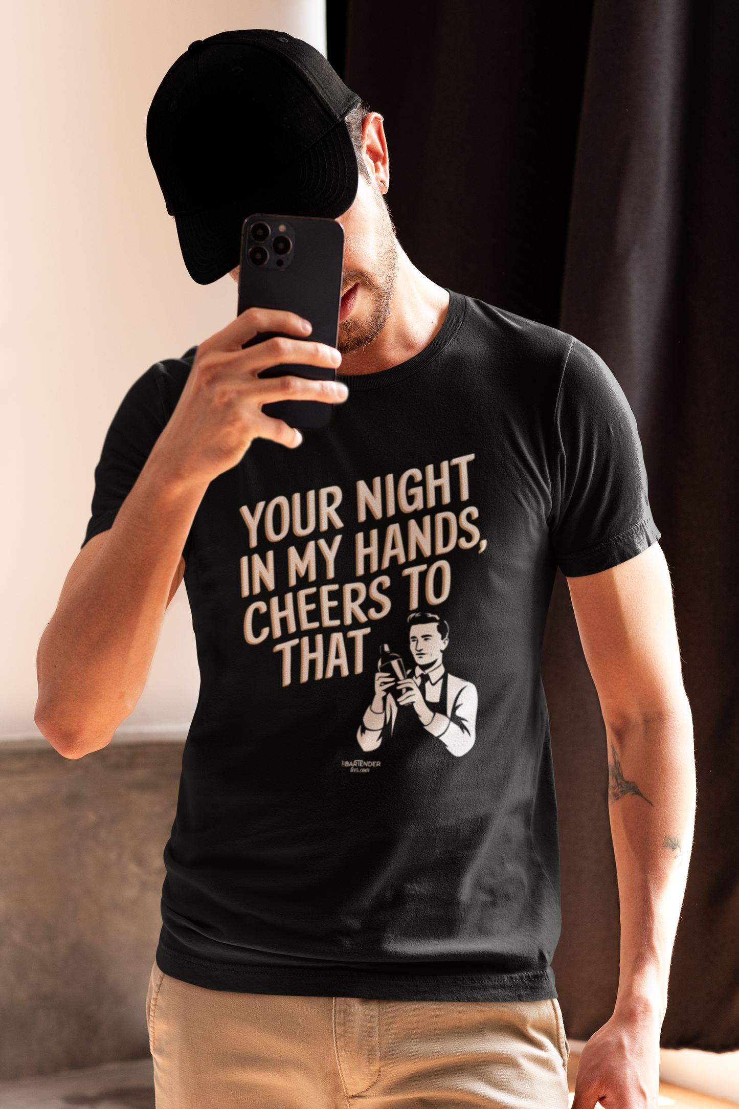 "Your Night in My Hands, Cheers to That" Softstyle T-Shirt