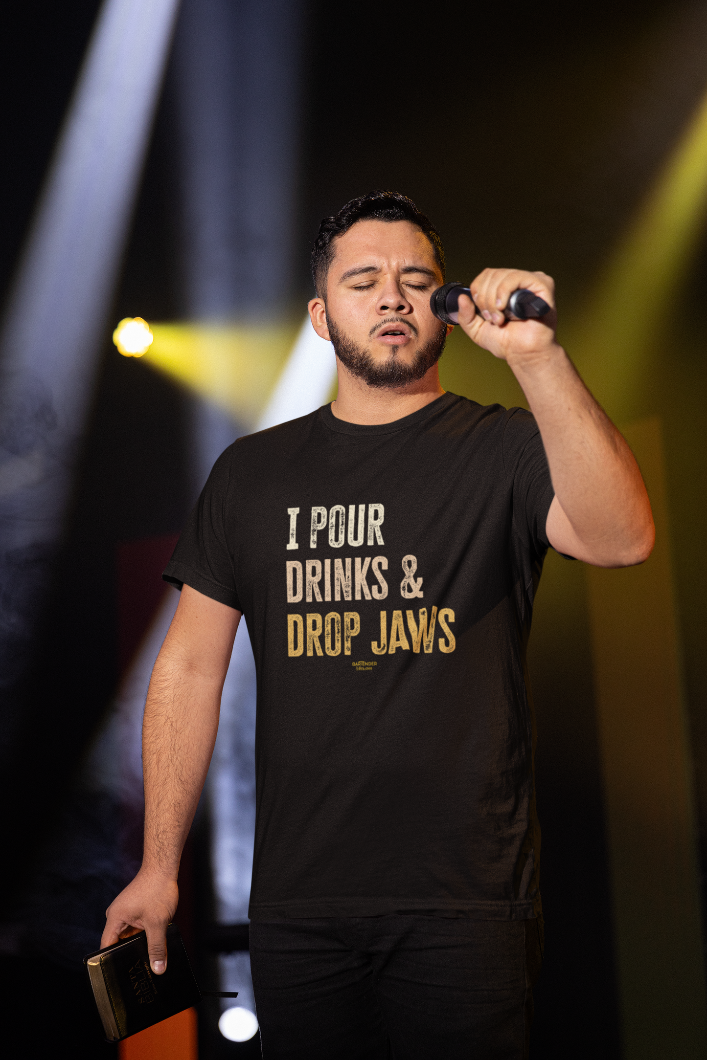 "I Pour Drinks and Drop Jaws" Men's Bartender Tee