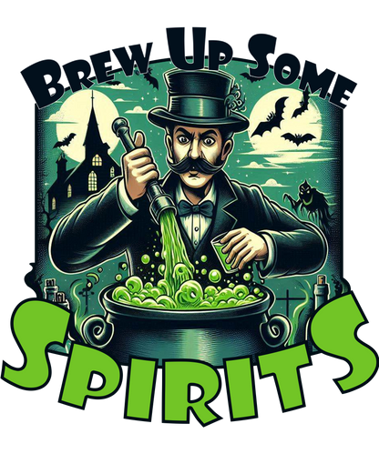 "Brew Up Some Spirits" Halloween Bartender Tee