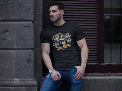 "Come for the Drinks Stay for the Dirty Mind" Men's Bartender Tee