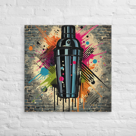 "Urban Shaker Splash" 30" x 30" Bartender Canvas Art