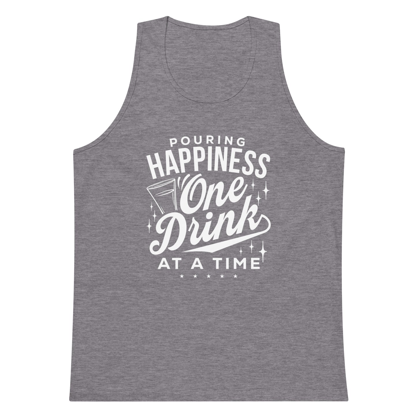 "Pouring Happiness One Drink at a Time" Men's Bartender Tank