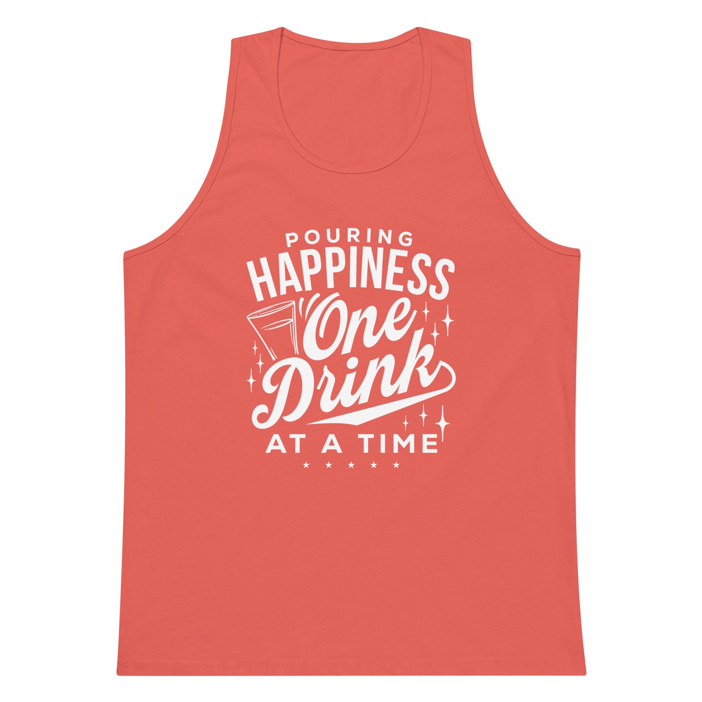 "Pouring Happiness One Drink at a Time" Men's Bartender Tank