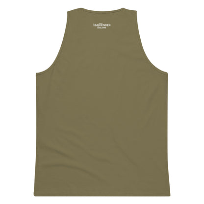 "Shaken Not Stirred Just Like My Life" Men's Barttender Tank