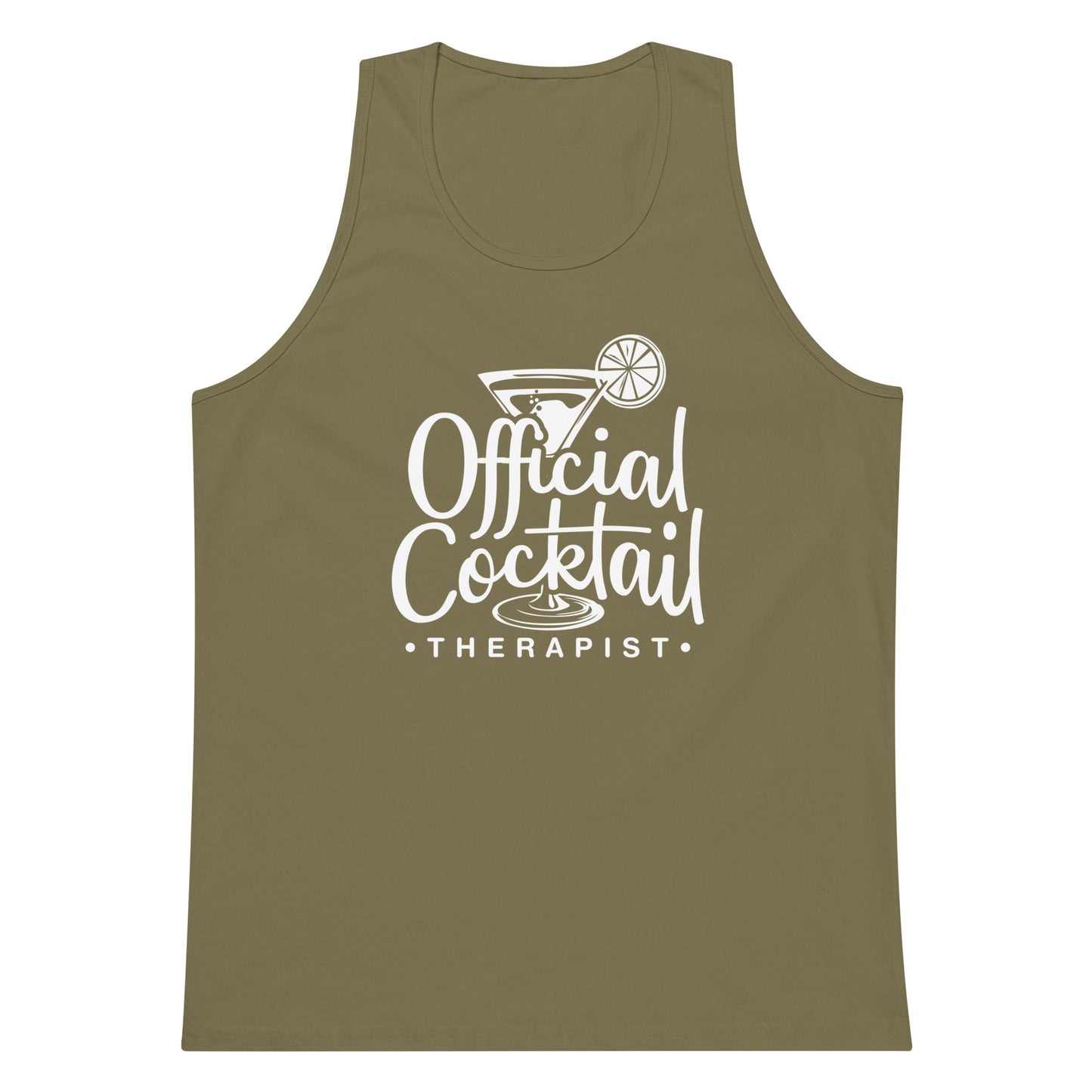 "Official Cocktail Therapist" Men's Bartender Tank