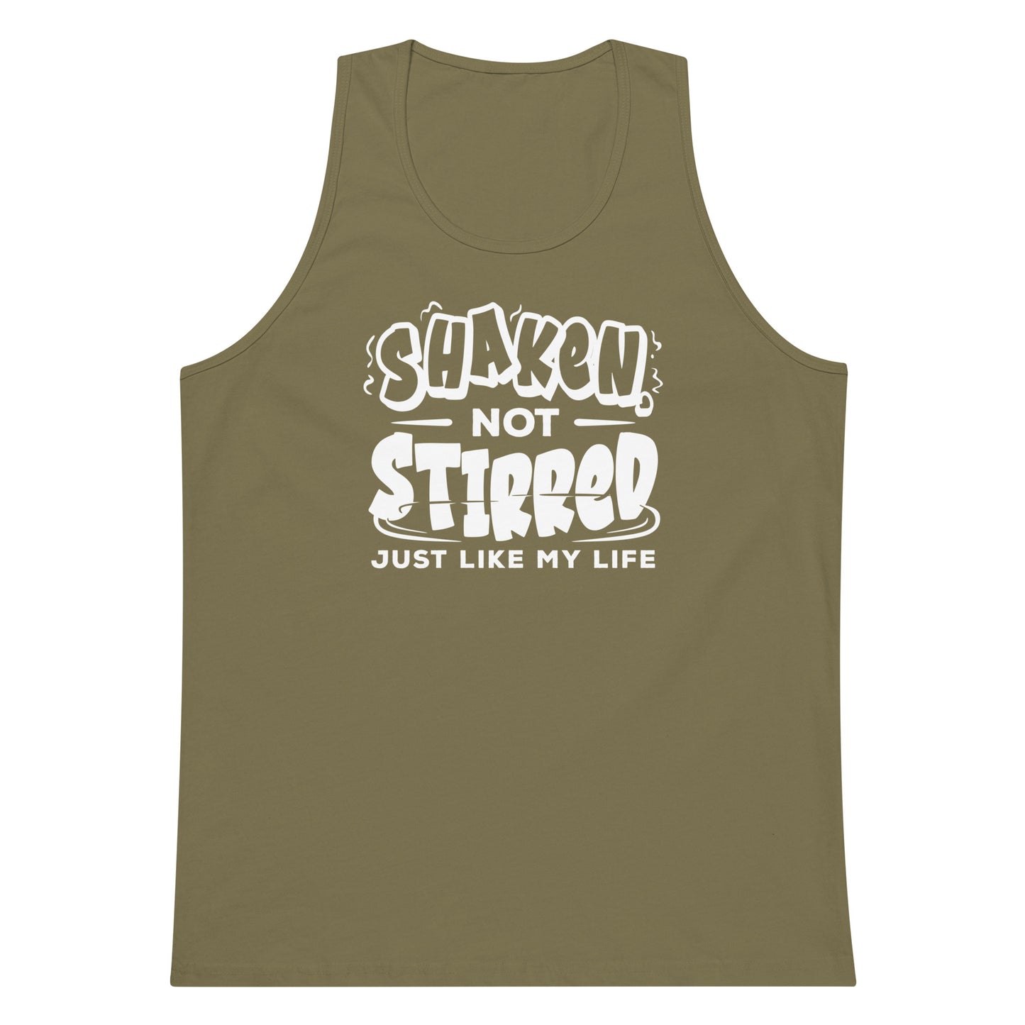 "Shaken Not Stirred Just Like My Life" Men's Barttender Tank