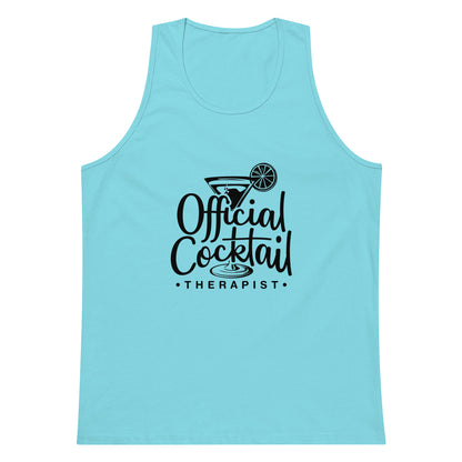 "Official Cocktail Therapist" Men's Bartender Tank