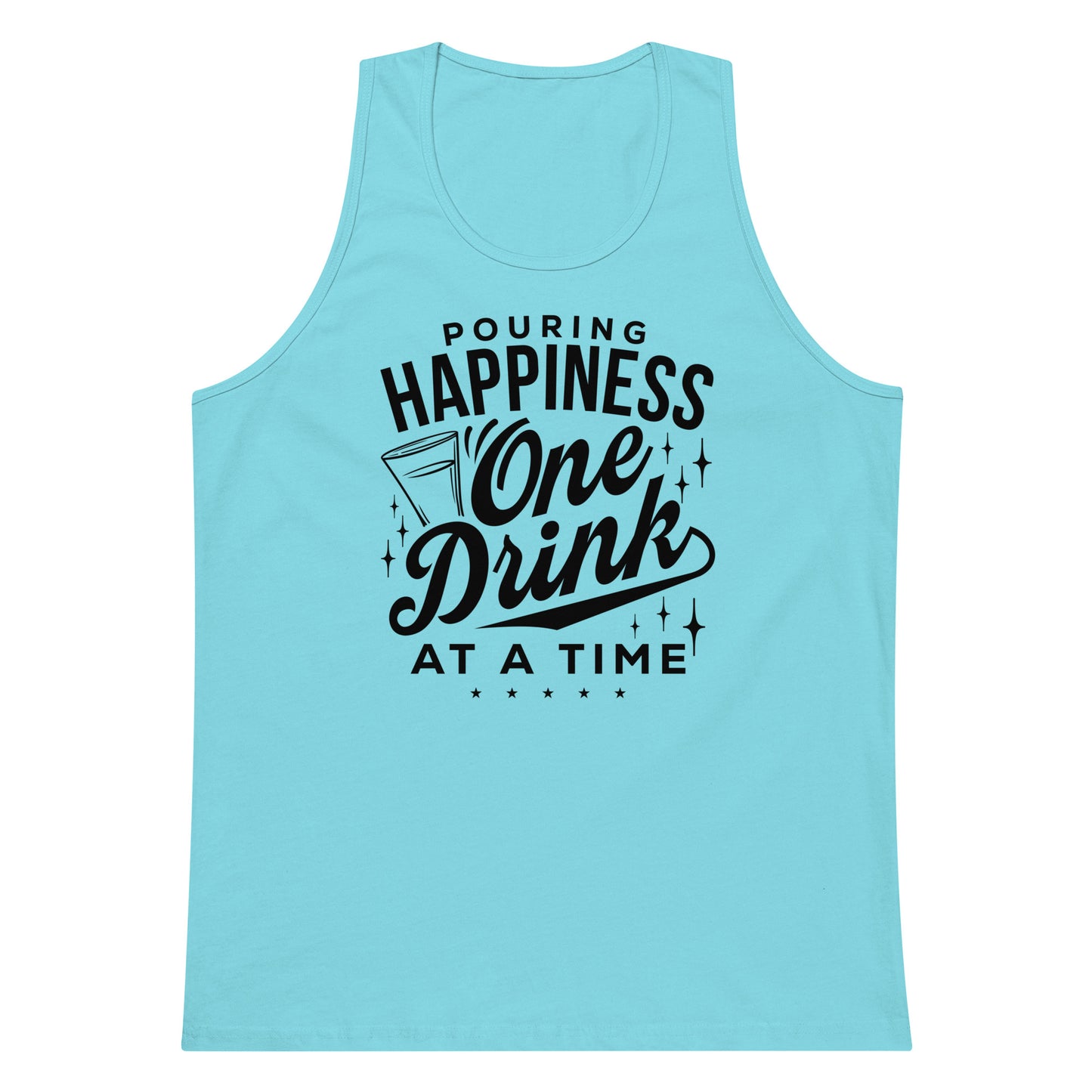 "Pouring Happiness One Drink at a Time" Men's Bartender Tank