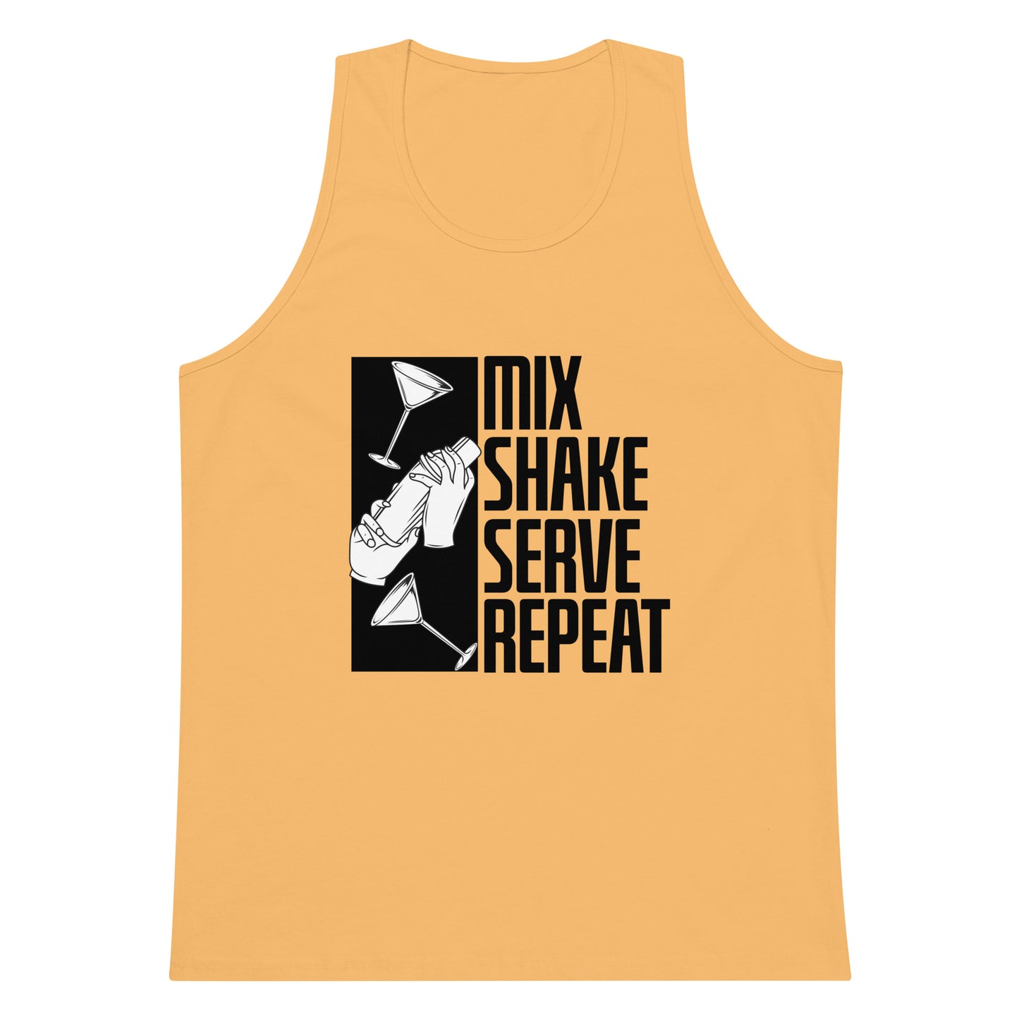 "Mix Shake Serve Repeat" Men's Bartender Tank