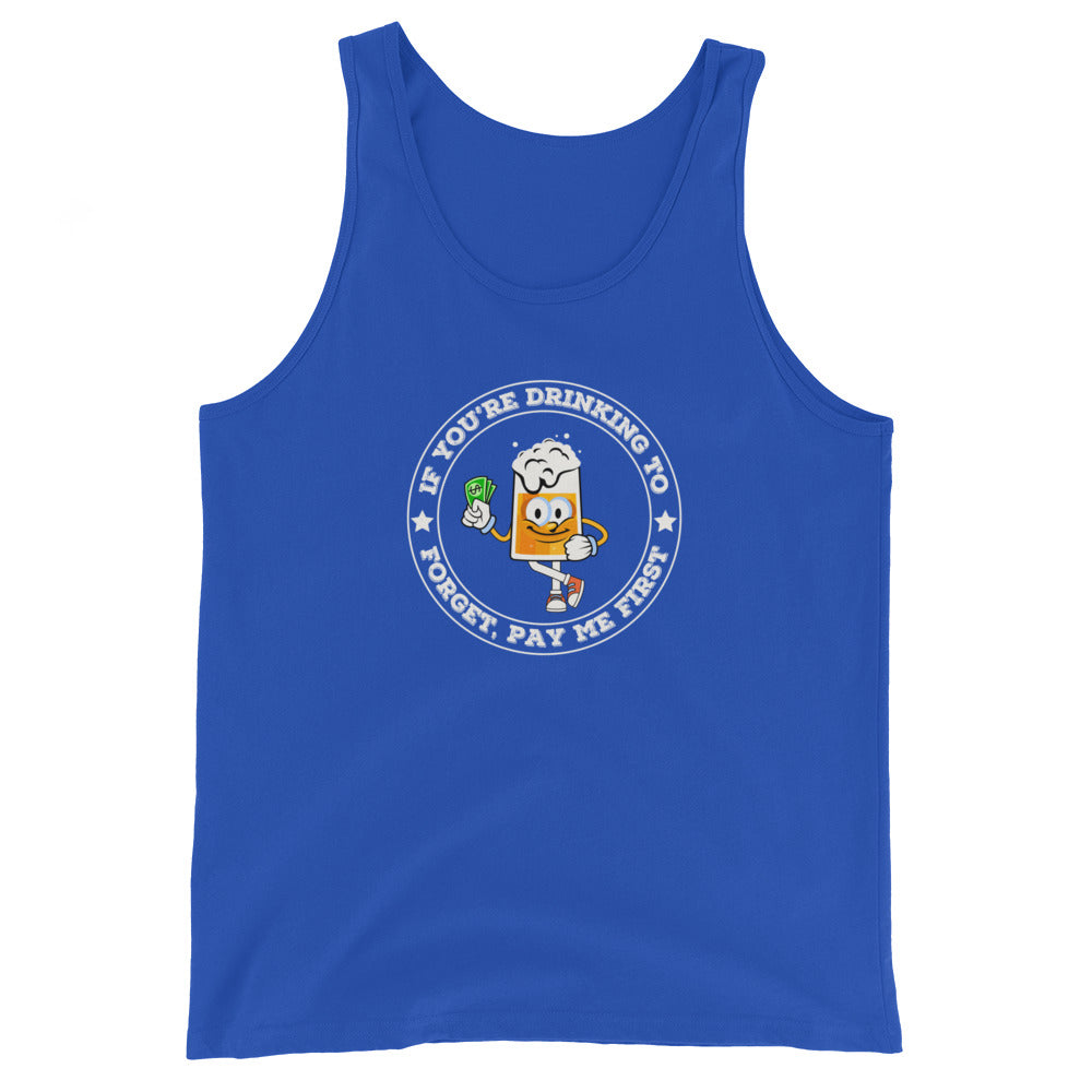 "If You're Drinking to Forget Pay Me First" Men's Bartender Tank