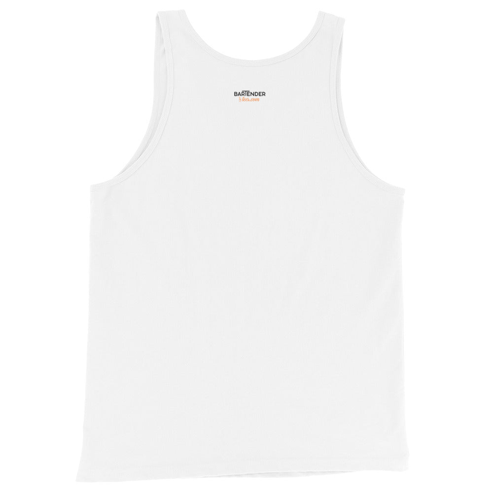 "Alcohol Because No Great Story Started with Salad" Men's Bartender Tank