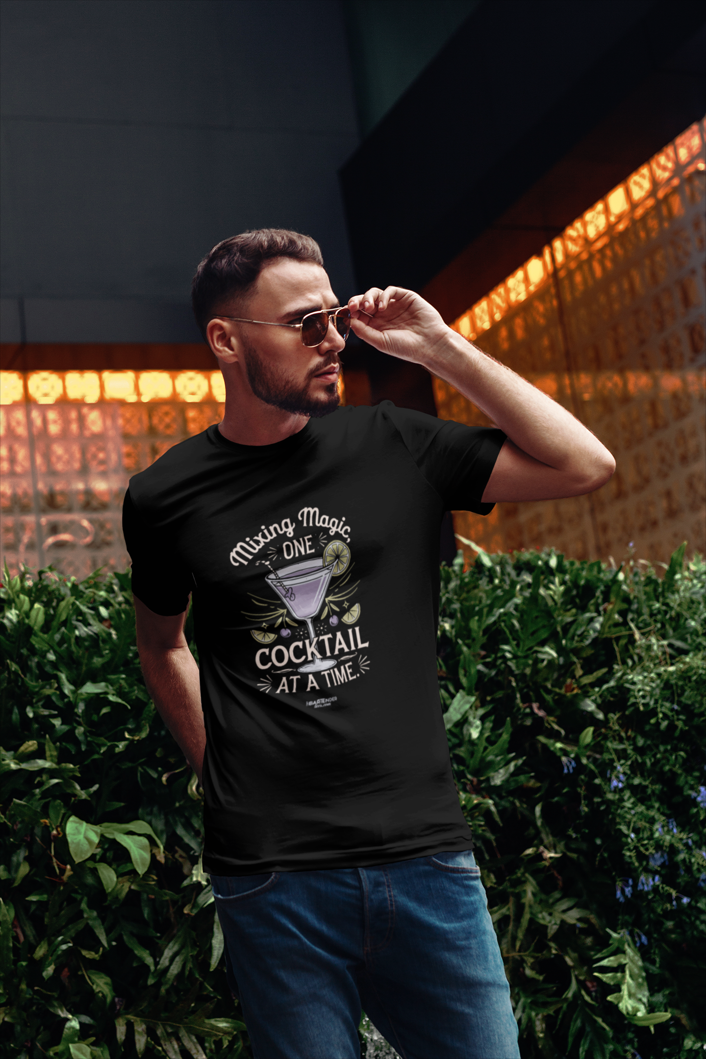 "Mixing Magic, One Cocktail at a Time" Softstyle T-Shirt