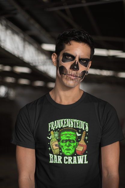 "Frankenstein's Bar Crawl" Softstyle Unisex Halloween T-Shirt