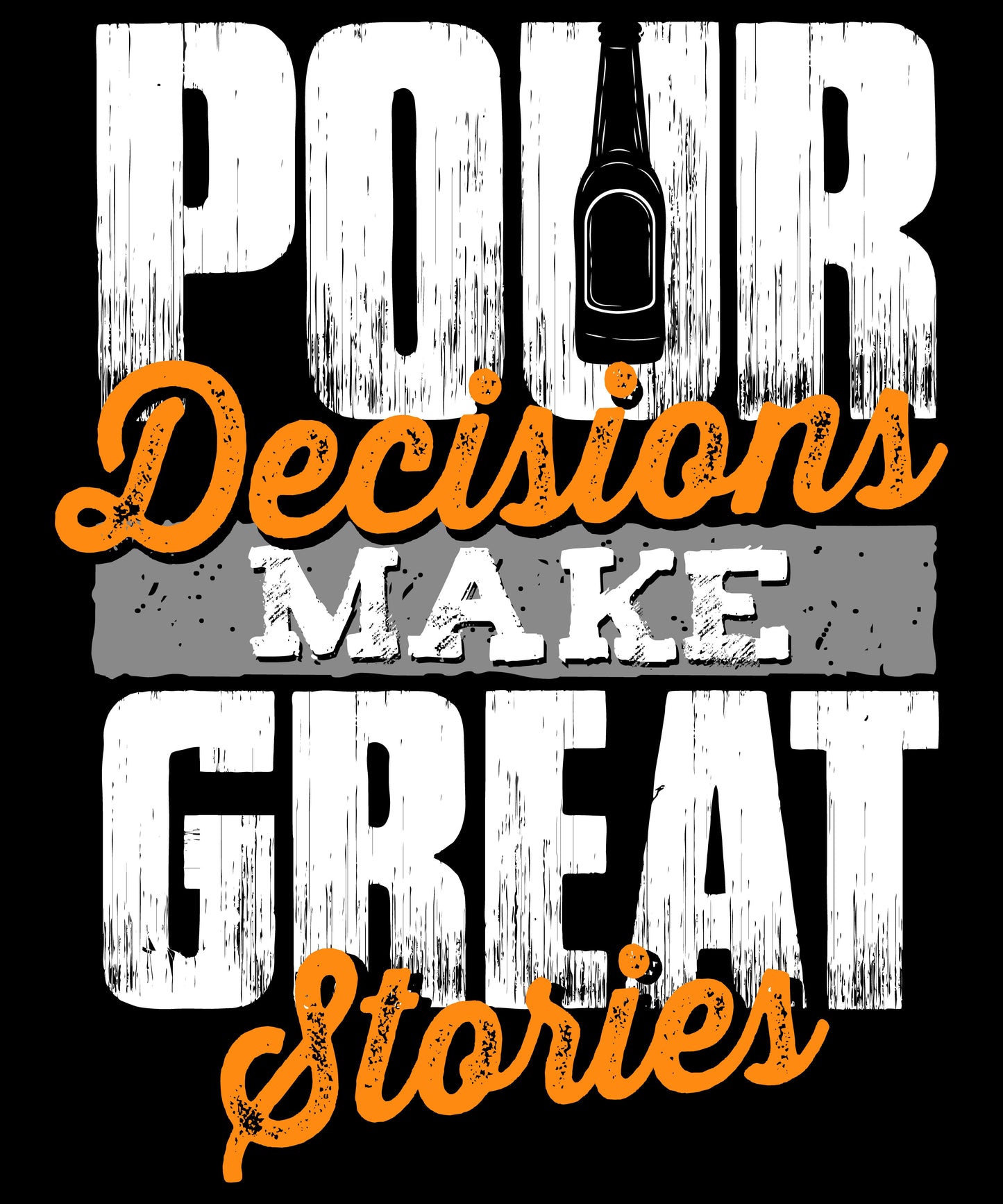 "Pour Decisions Make Great Stories" Men's Bartender Tee