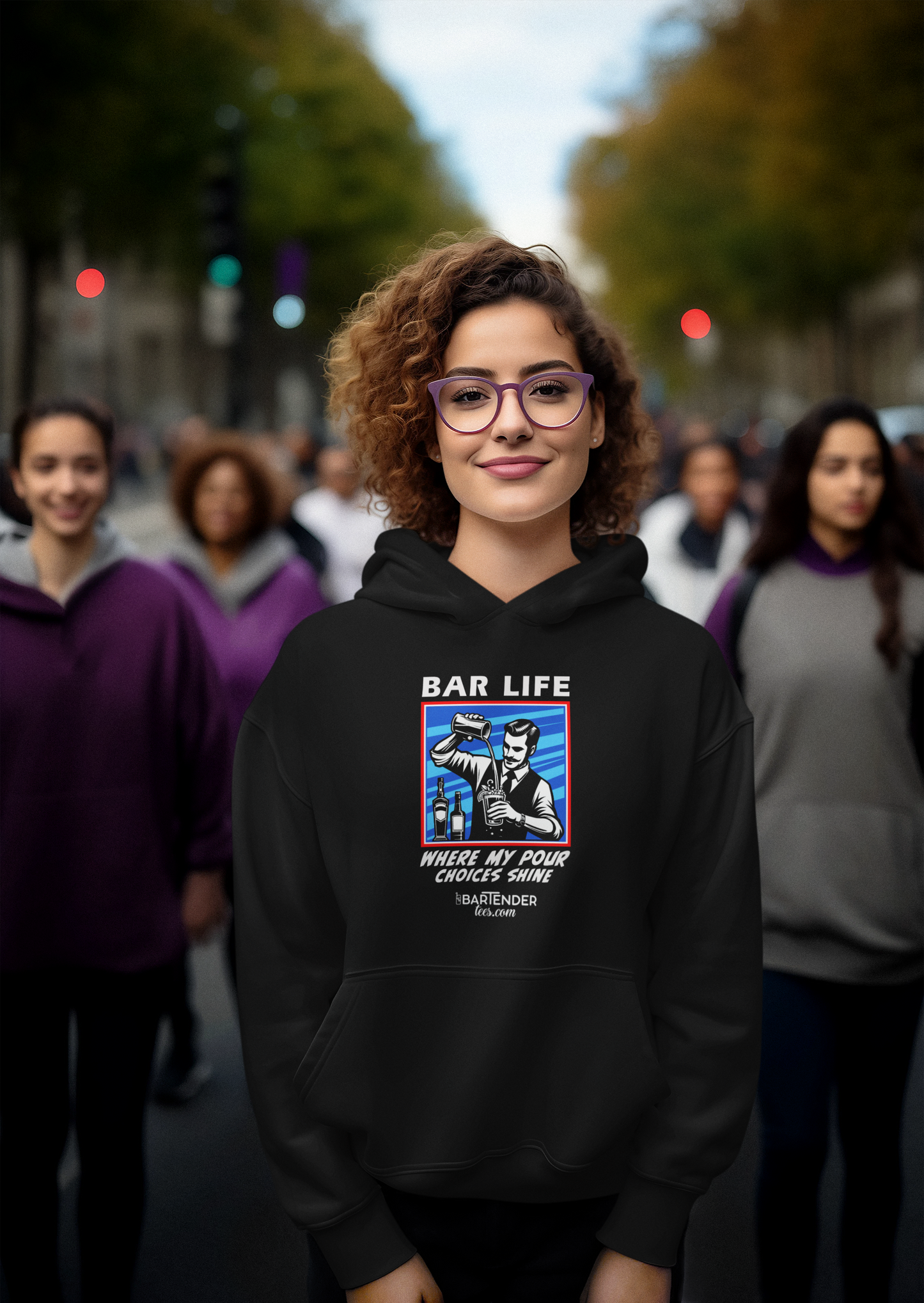 "Bar Life Where my Pour Choices Shine"  Bartender Hoodie