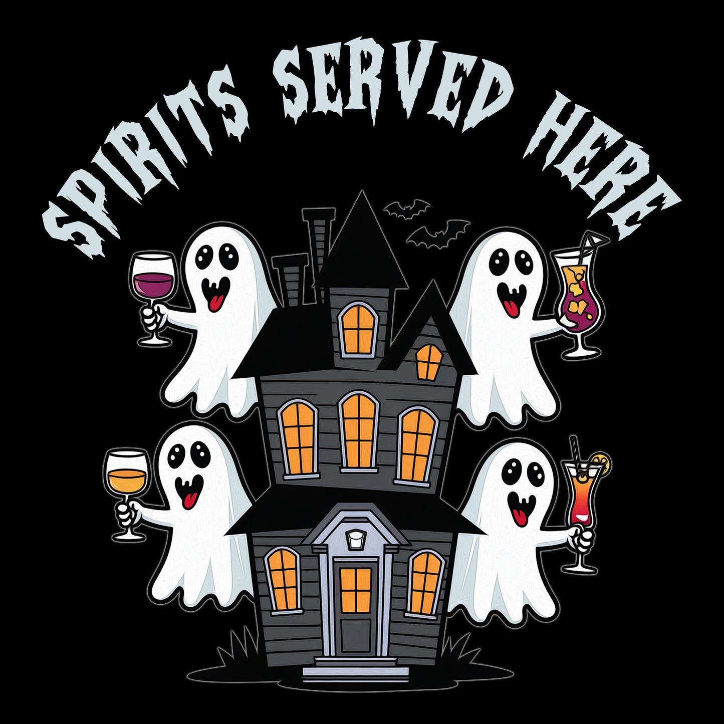 "Spirits Served Here" Bartender Halloween Tee